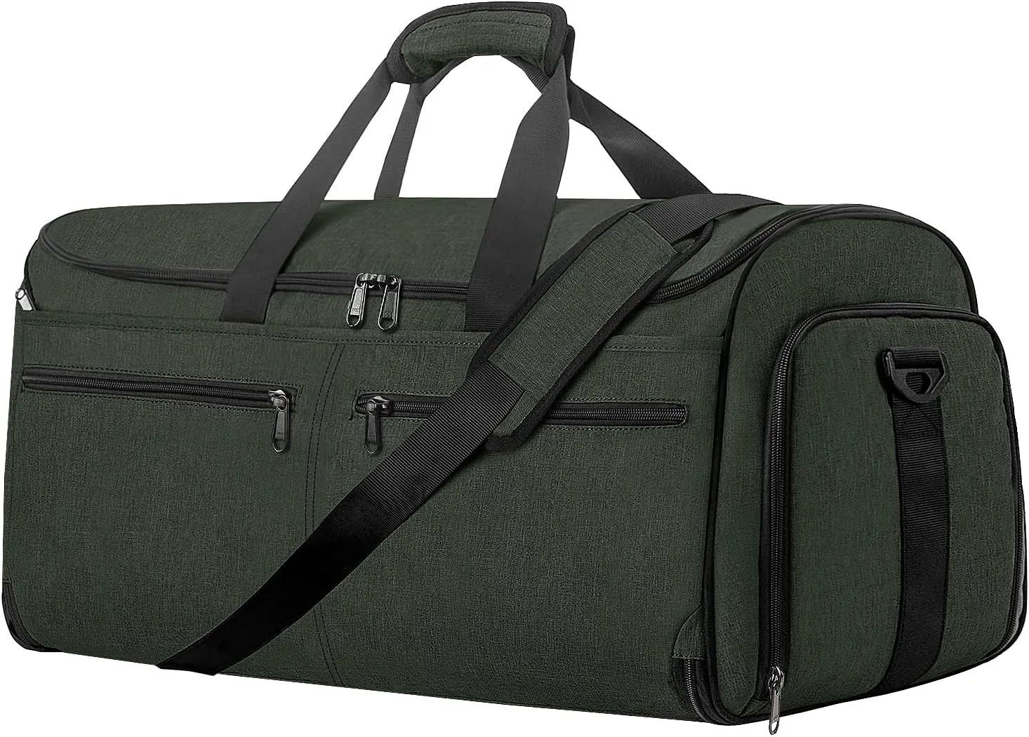 Bukere Garment Bags for Travel, Convertible Carry on Garment Duffel Bag for Men Women, Shoe Compartment, 2 in 1 Hanging Dress Suitcase Suit Travel Bags
