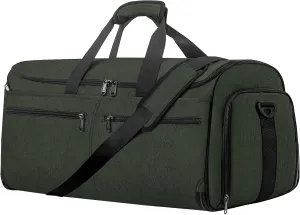 Bukere Garment Bags for Travel, Convertible Carry on Garment Duffel Bag for Men Women, Shoe Compartment, 2 in 1 Hanging Dress Suitcase Suit Travel Bags