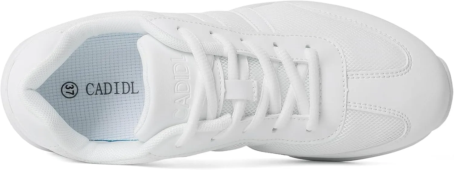 CADIDL Cheer Shoes Women White Cheerleading Dance Shoes