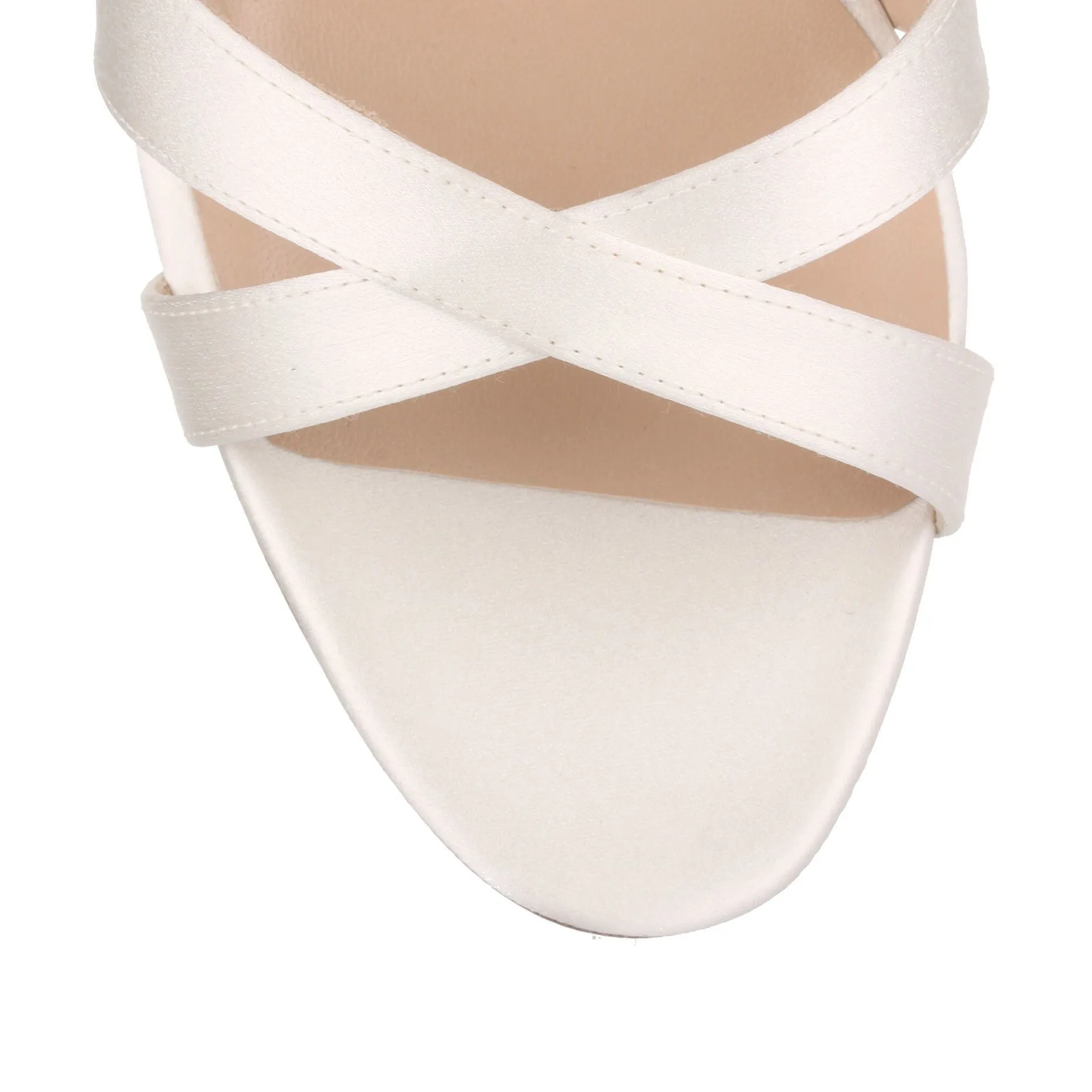 Calla Pearl ivory satin sandal