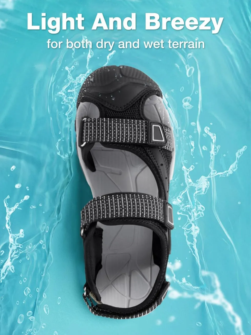 CAMEL CROWN Women's Hiking Sandals Waterproof Closed Toe Water Sandals Comfort Adjustable Athletic Outdoor Sandals for Summer Beach Hiker Trekking Camping
