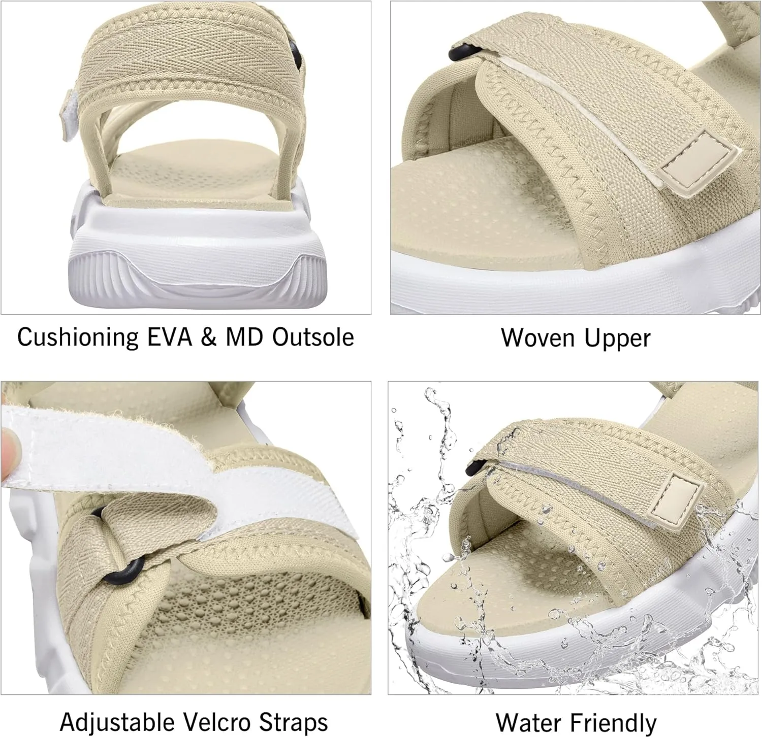 CAMELSPORTS Women Walking Sandals Summer Athletic Sandals Sport Water Shoes Beach for Casual Travel Outdoor