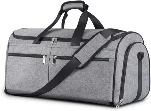 Carry on Garment Bag for Travel, Bukere Convertible Travel Duffel Suit with Shoe Compartment, Detachable Shoulder Strap, 2 in 1 Weekender Men Women