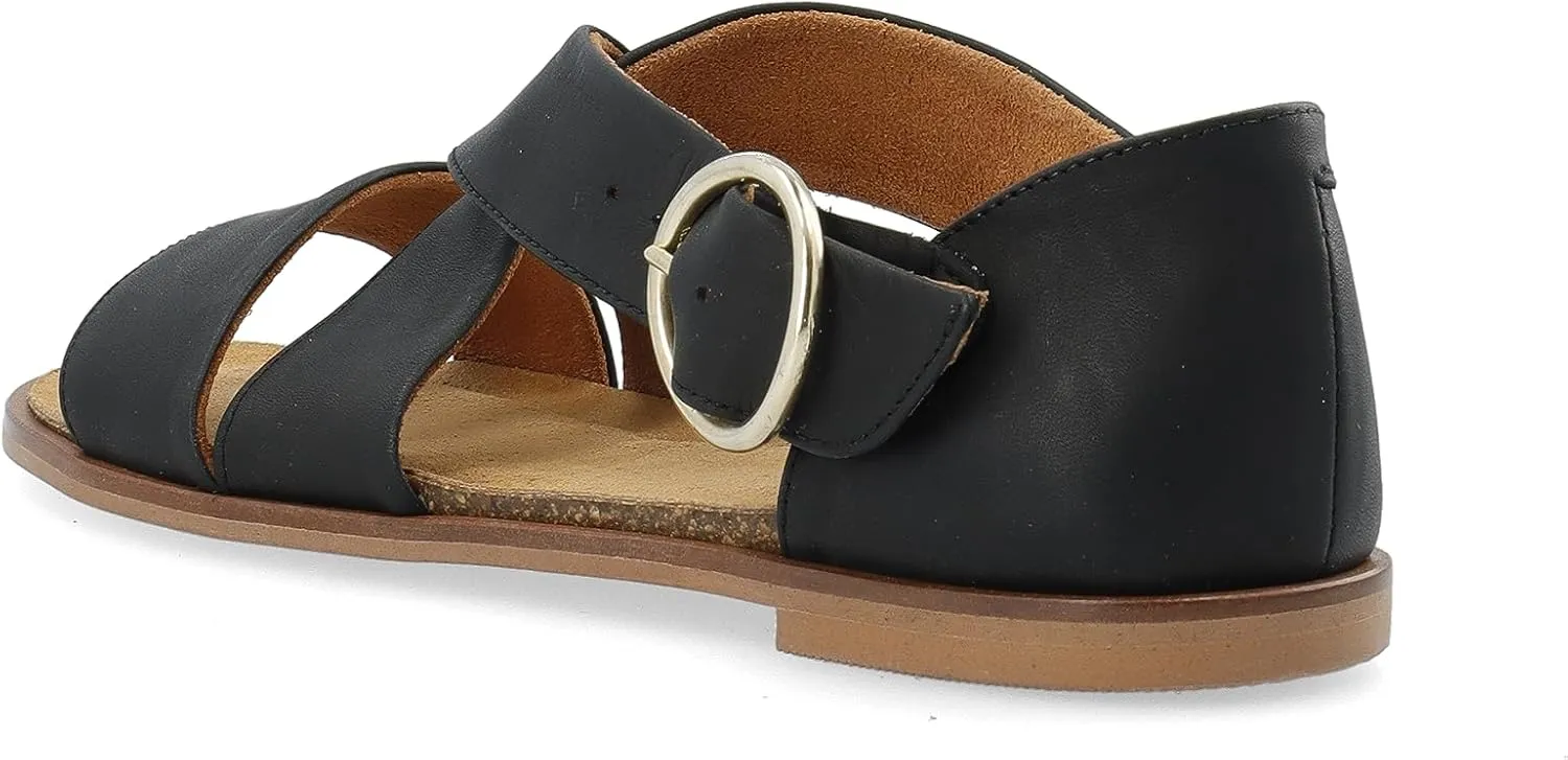 CA'SHOTT A/S Women's Ankle Strap Flat Sandal