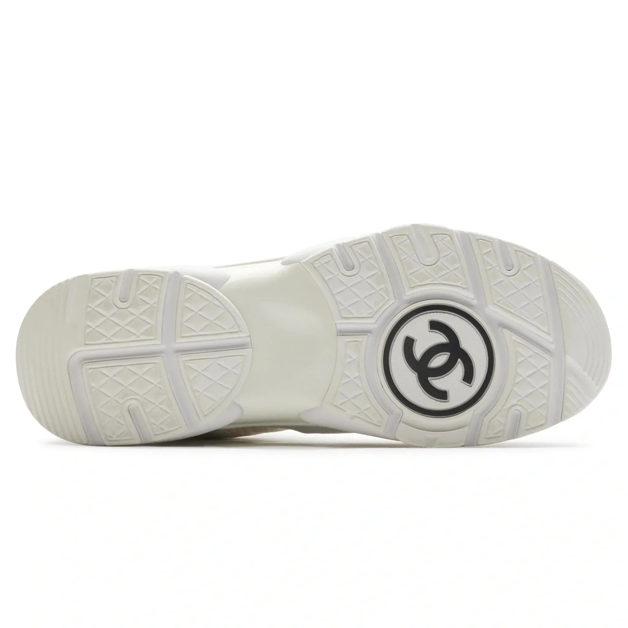 CC Logo Triple White Nylon Reflective Sneaker - Preloved