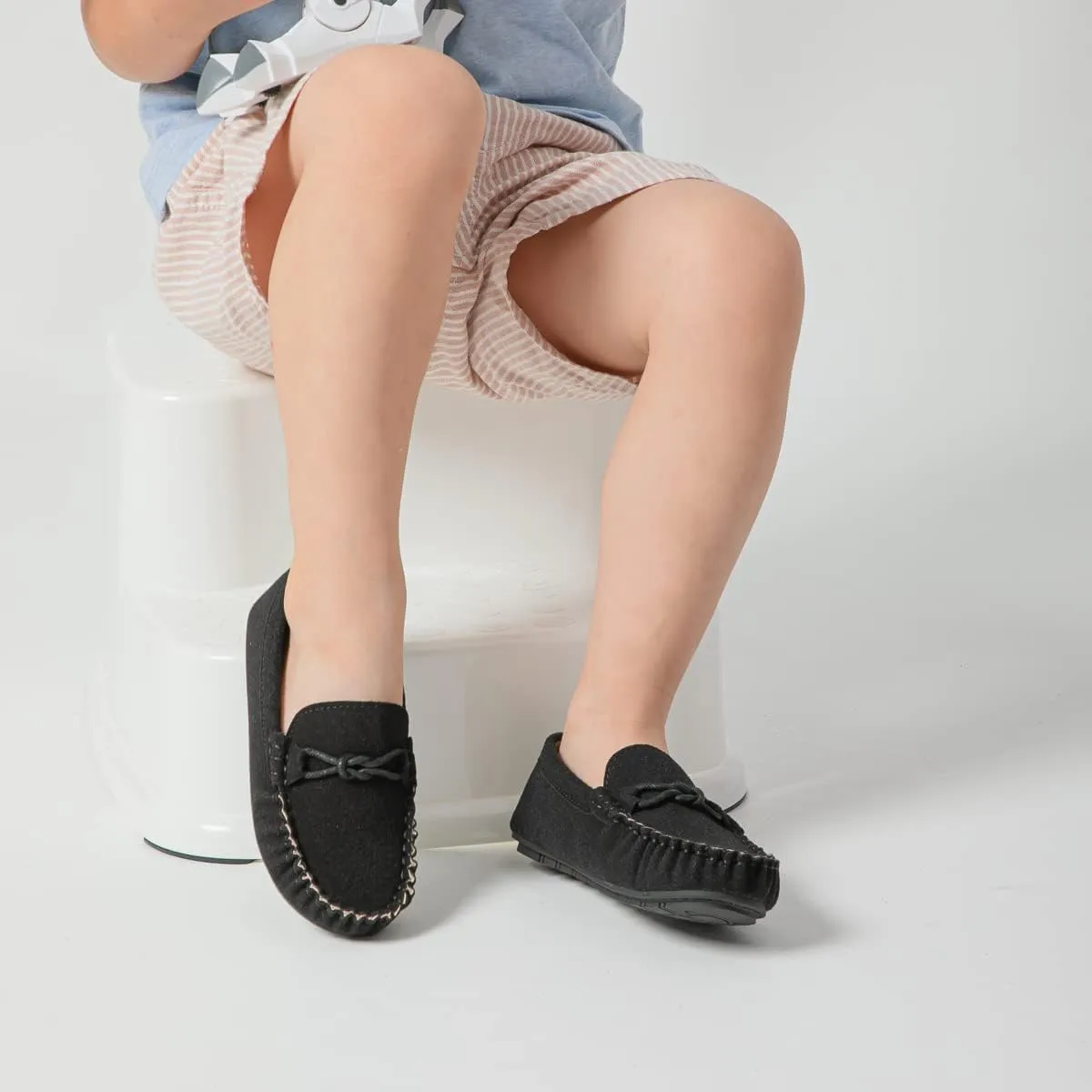 CENCIRILY Toddler Boys Girls Loafers Soft Slip On Little Kid Oxford Dress Flats Casual Boat Shoes School Uniform Moccasin Walking Shoes