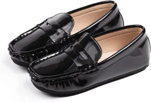 CENCIRILY Toddler Boys Girls Loafers Soft Slip On Little Kid Oxford Dress Flats Casual Boat Shoes School Uniform Moccasin Walking Shoes