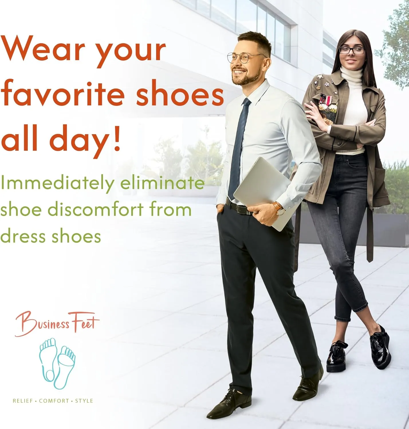CEO of Comfort! Insoles 200  Lbs Heavy Duty Max Cushion Designed by Business Feet® for All Shoes, All Arches Orthotics, Best Foot Pain Relief - XL/Large (Mens 11.5-14, Womens 12.5-15)