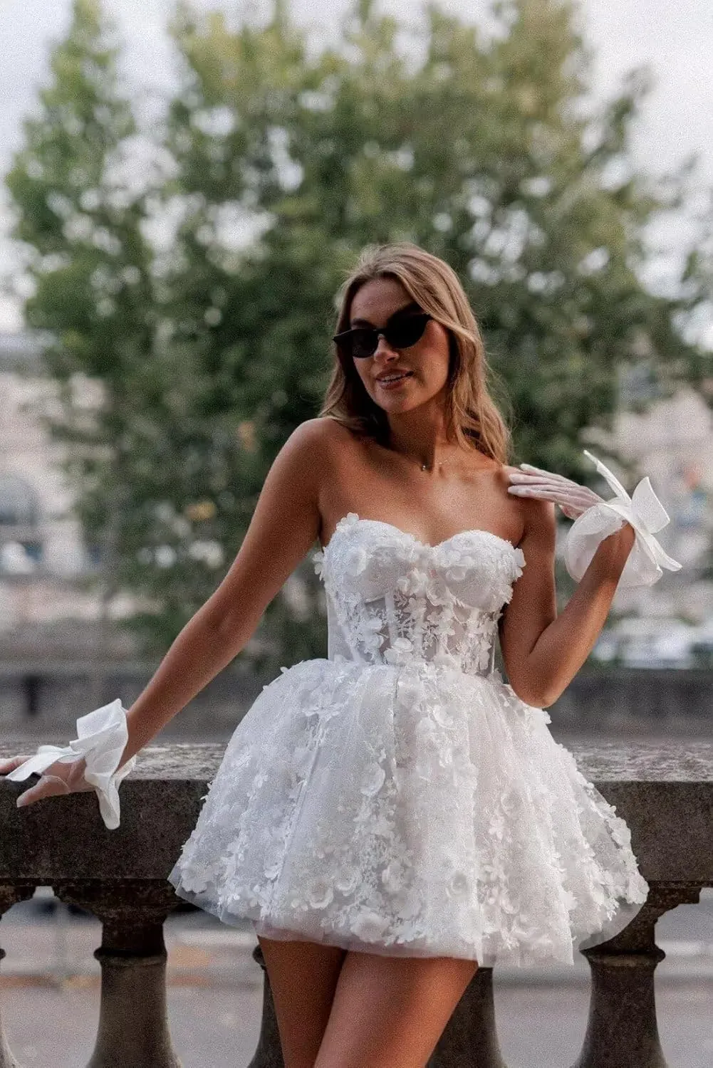 Chady Short Wedding Dresses for Bride 2025 Mini Lace Appliques Beach Bridal Gowns Boho Bridal Shower Dresses