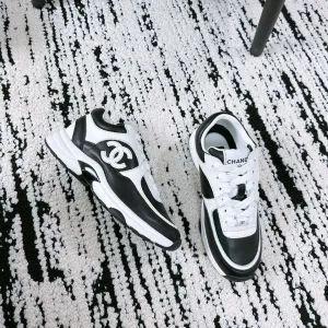 CHANEL Unbeatable price 35mm Soft Mix In 144704 Sneaker Black Cowhide White Limited availability