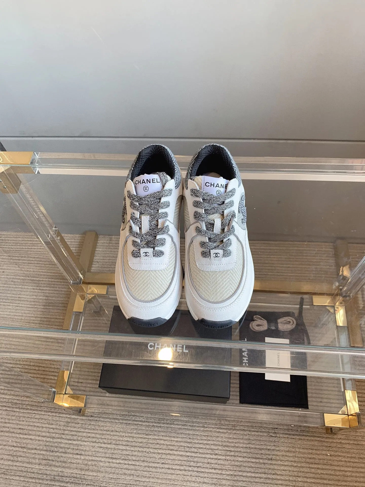 CHANEL White In Sneaker Flexible customer care Quick dispatch 145637 Suede