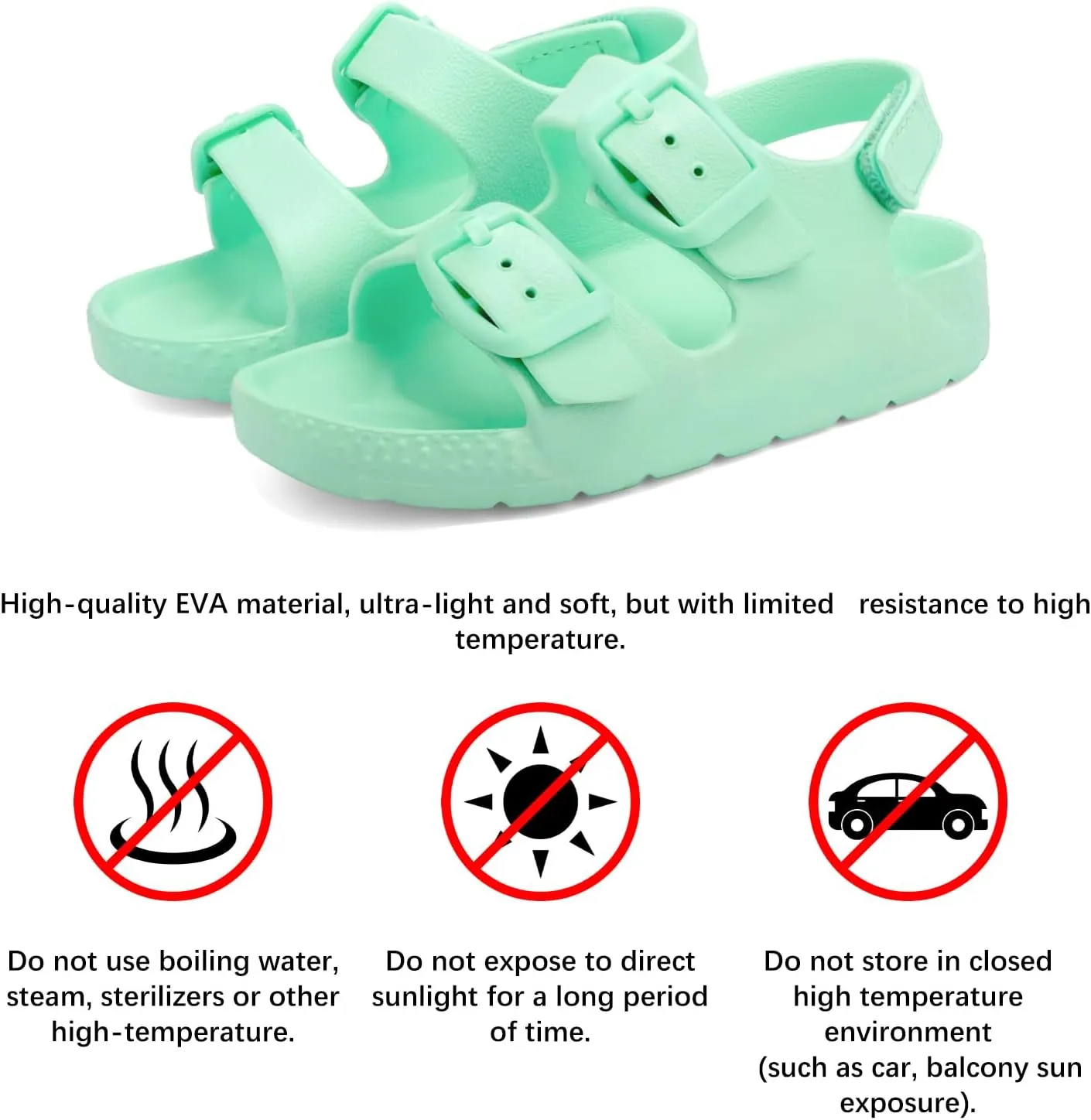 ChayChax Toddler Boys Girls Double Buckle Sandals Children's Adjustable Back Strap Water Sandal