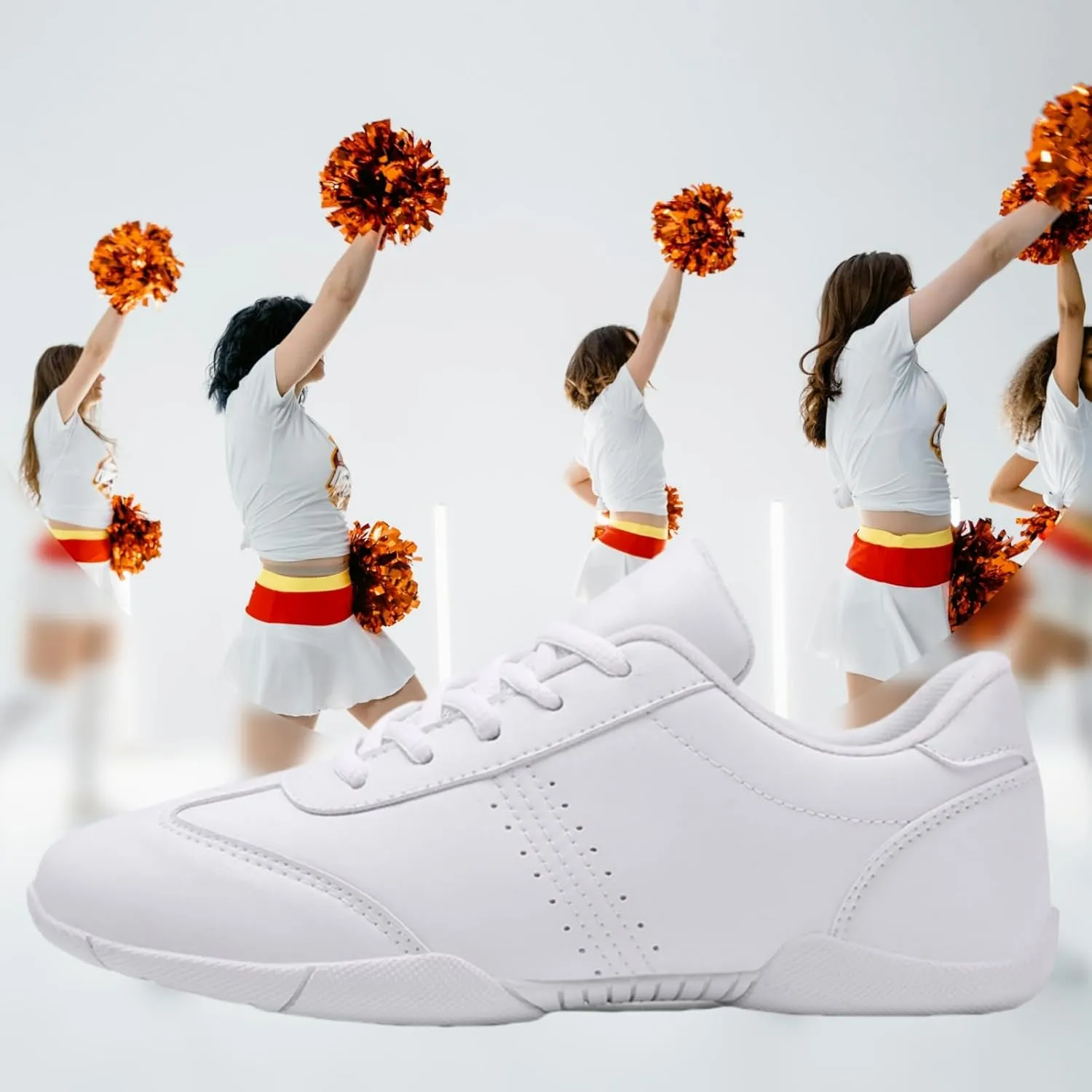 Cheer Shoes Girls Cheerleading Shoes Women Aerobic Fitness Tumbling Dance Training Sneaker Youth