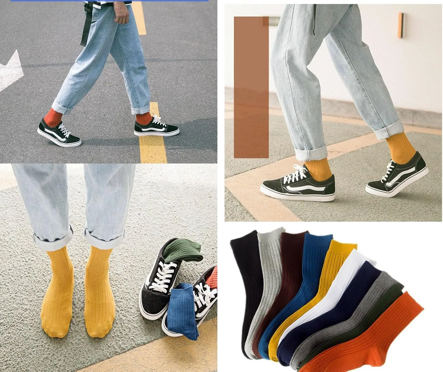 CHUNG Men Coloured Cotton Socks Unisex Novelty Solid Dress Sox Colorful Fashion Fun 6-13 Casual Crew Business Sports