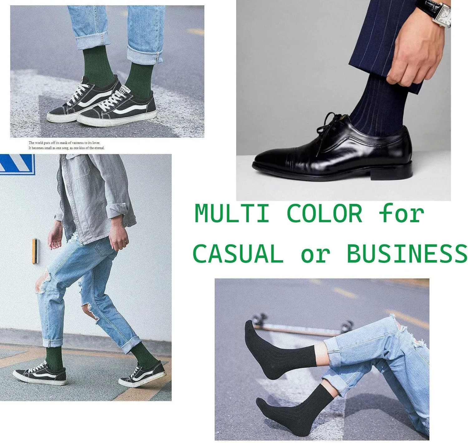 CHUNG Men Coloured Cotton Socks Unisex Novelty Solid Dress Sox Colorful Fashion Fun 6-13 Casual Crew Business Sports