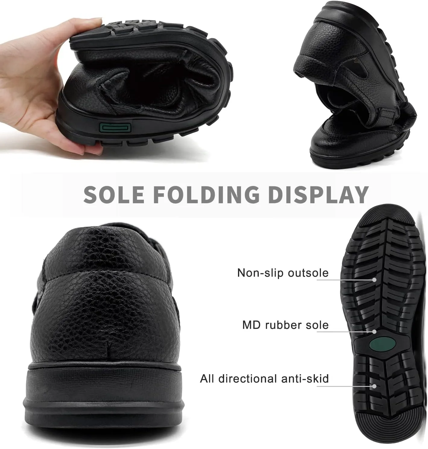 CMM Men's Summer Shoes Closed Toe Strappy Sandals Business Sandals