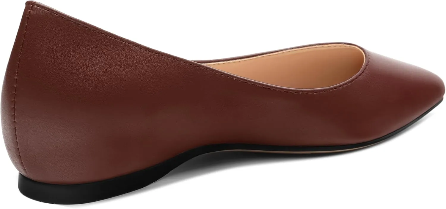 Comfortable Flats for Women Pointed Toe Slip On Pumps Dress Shoe
