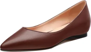 Comfortable Flats for Women Pointed Toe Slip On Pumps Dress Shoe