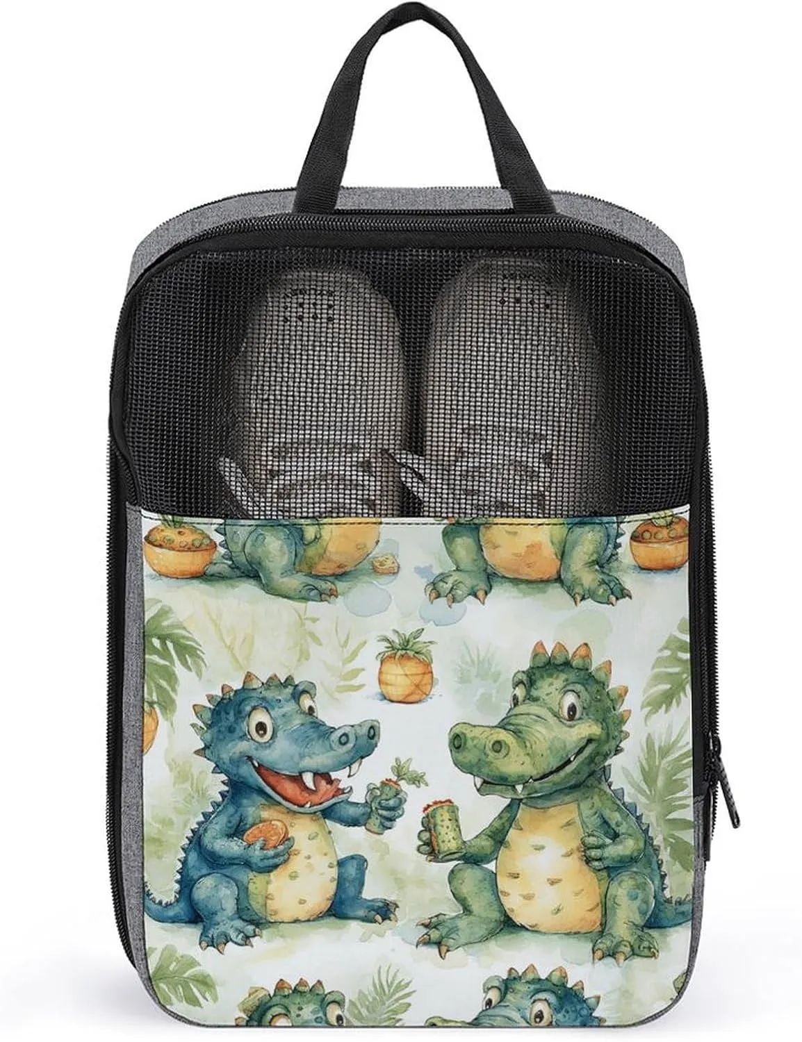 Crocodile Friends Shoe Bag Shoe Bags for Travel Waterproof Shoe Bag Shoes Storage Organizer with Zipper & Handle Sneaker Bag Shoe Pouch