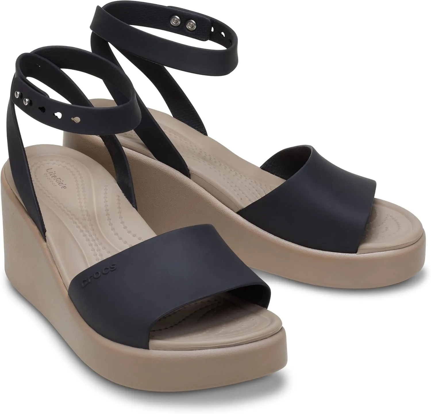 Crocs Women's Brooklyn Ankle Strap Wedges Sandal