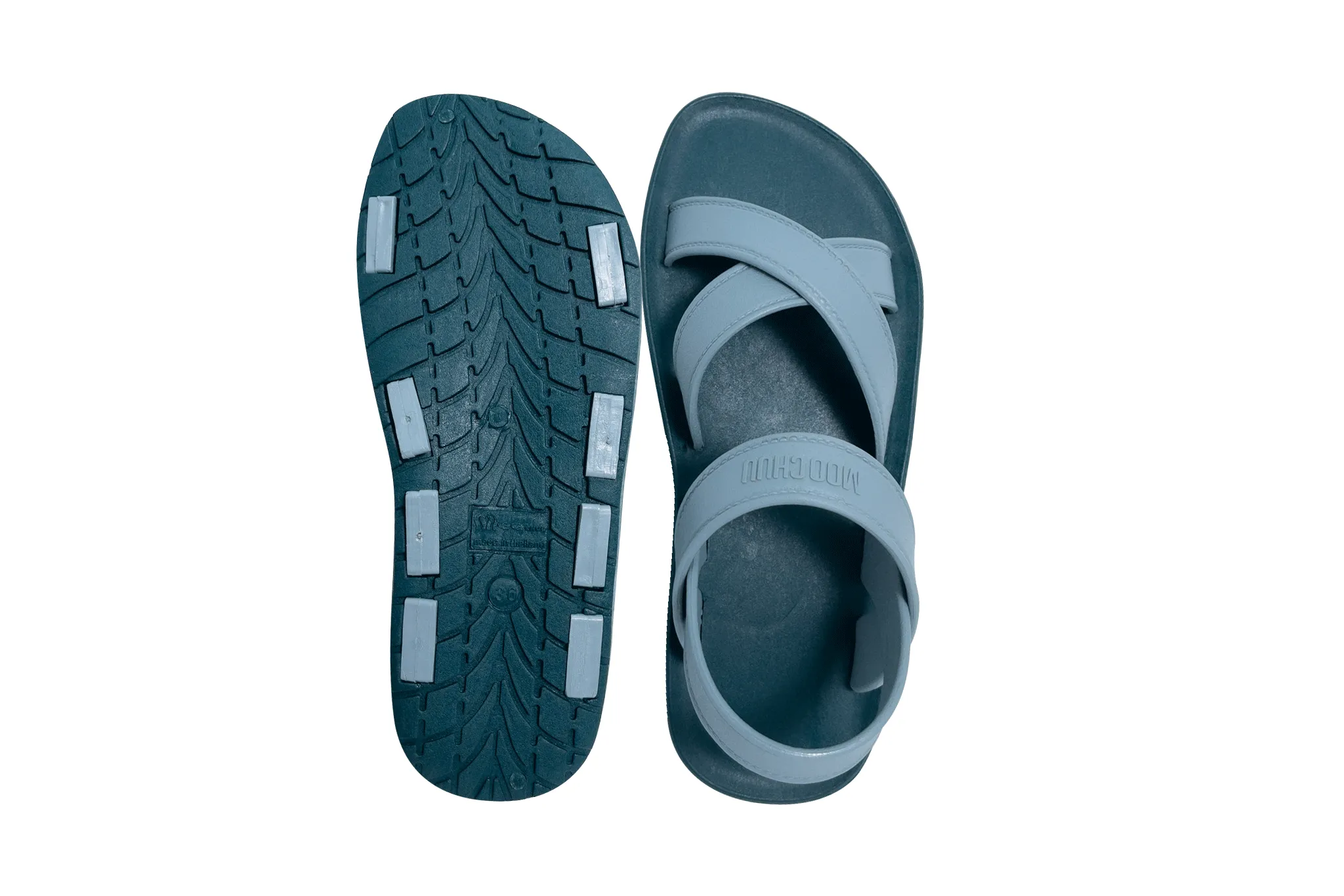 Cross Plus Green Sole Grey Strap