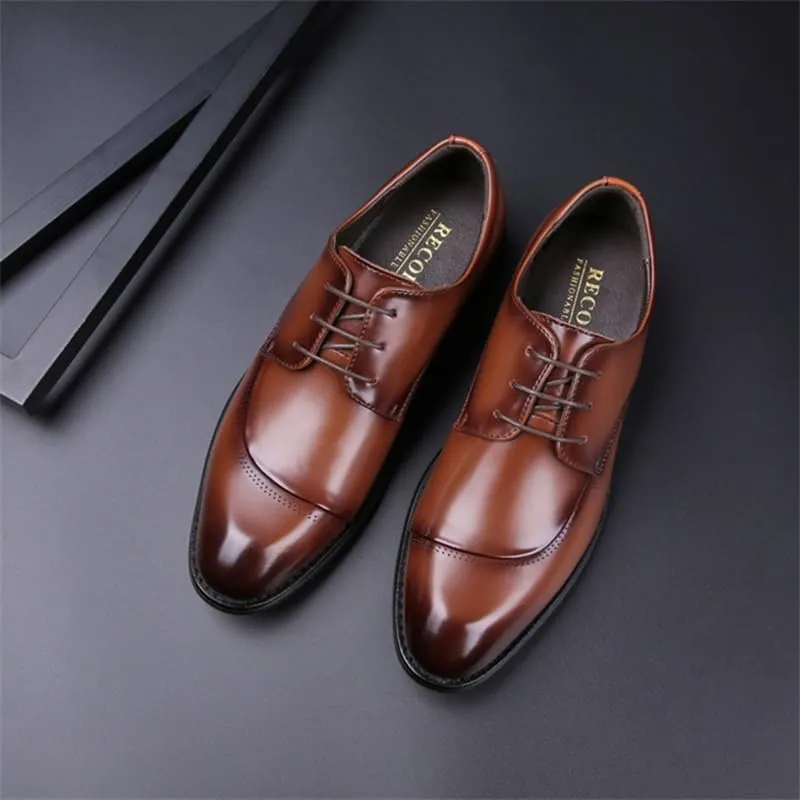 CSCDD Men's Business Leather Shoes Loafers Patent Leather Swallowtail Formal Shoes Suitable for Wedding Banquets and Daily Travel