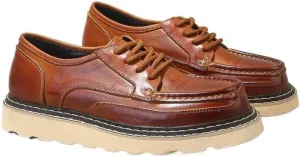 CSCDD Men's Thick-Soled Board Shoes Brushed Color Design British Retro-Style Waxed Lace-up Foot Pedal Suitable for Daily Travel Attendance to School Work