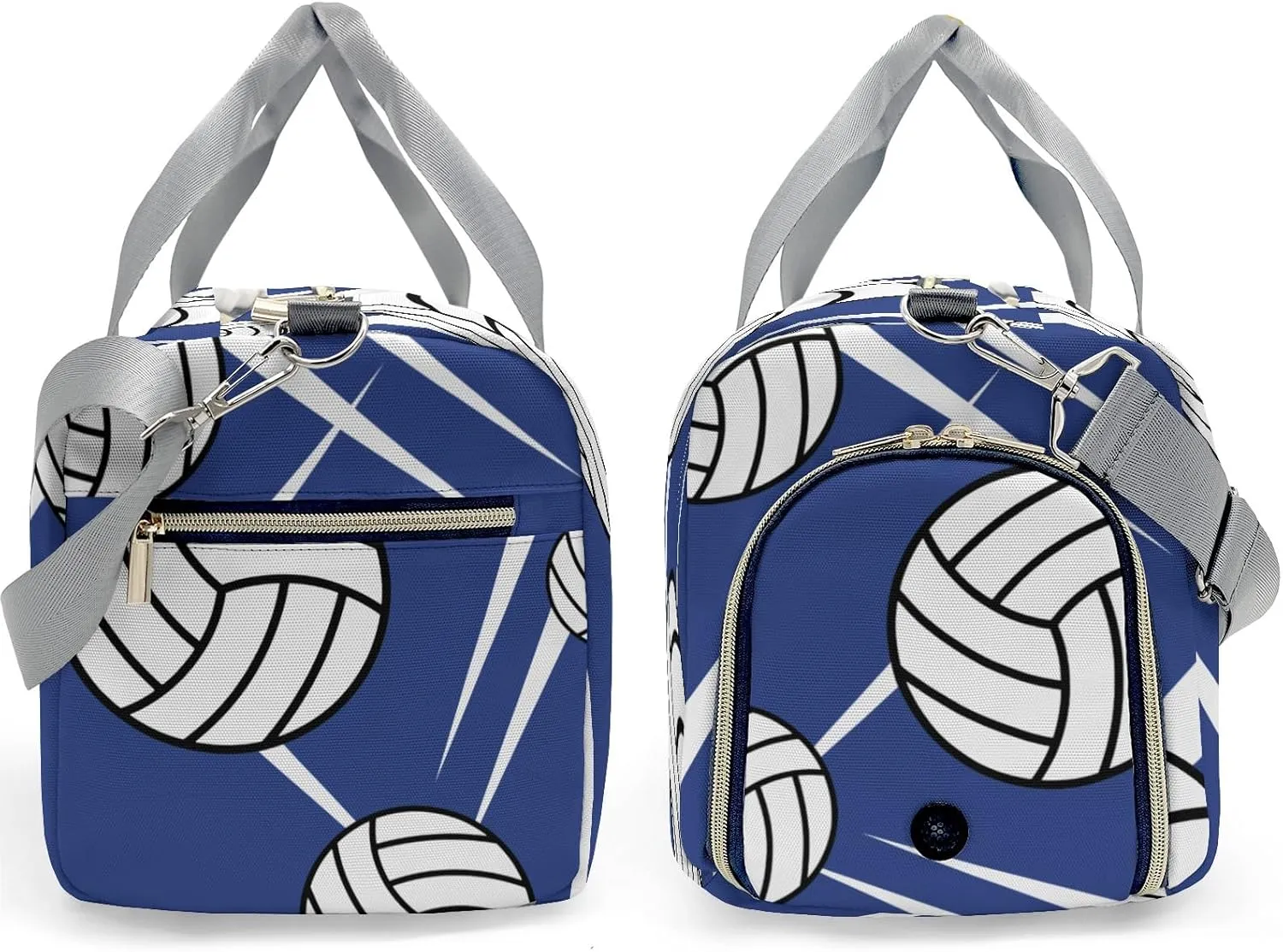 Custom Duffel Overnight Travel Bag for Sports Workout Girls Boys,Team Volleyball Royal Personalized Duffle Bag Gifts