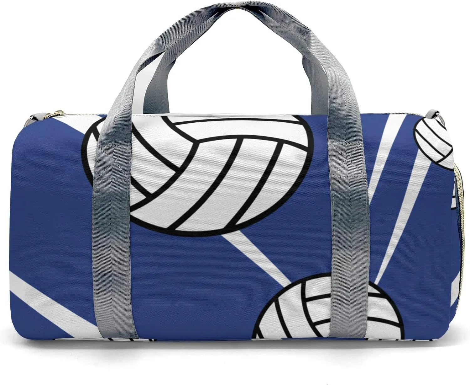 Custom Duffel Overnight Travel Bag for Sports Workout Girls Boys,Team Volleyball Royal Personalized Duffle Bag Gifts