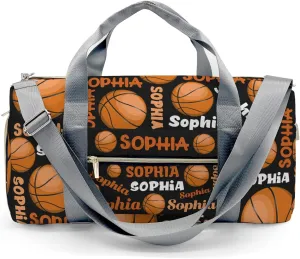 Custom Gift Sport Player Duffel Bag for Basketball Text Travel Weekender Bag,Carry On Bag for Business Trips Sports Bag