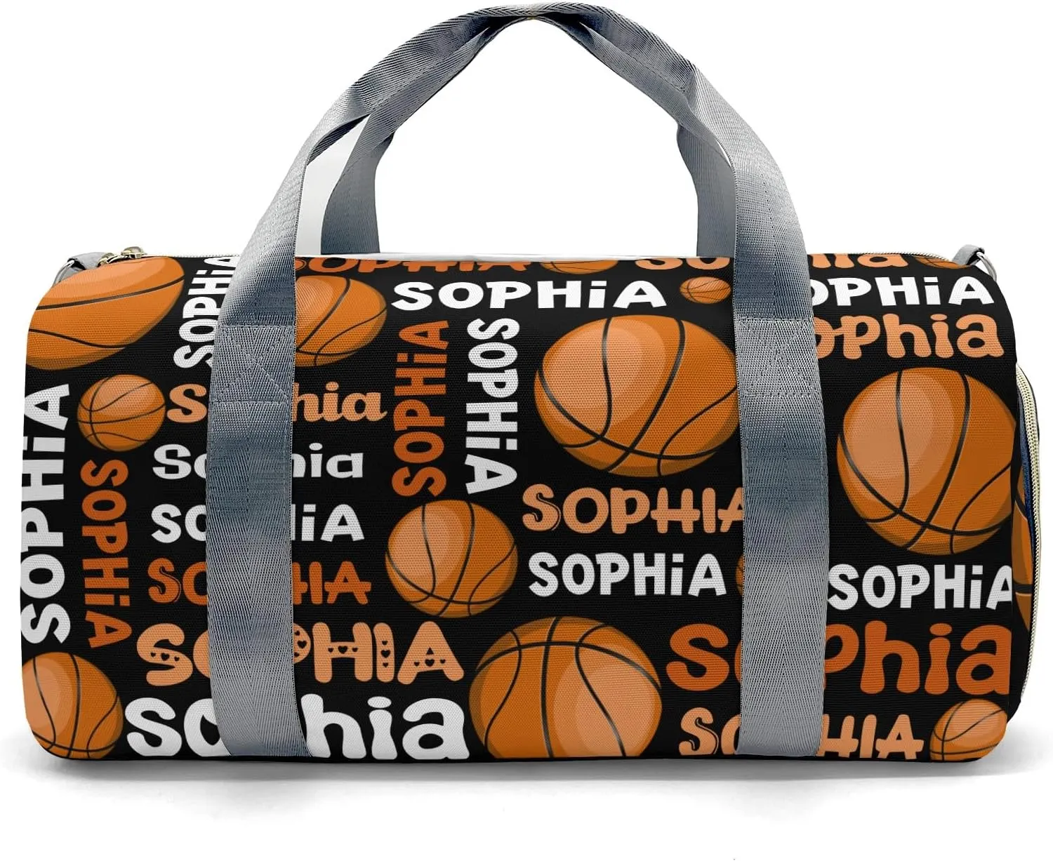 Custom Gift Sport Player Duffel Bag for Basketball Text Travel Weekender Bag,Carry On Bag for Business Trips Sports Bag