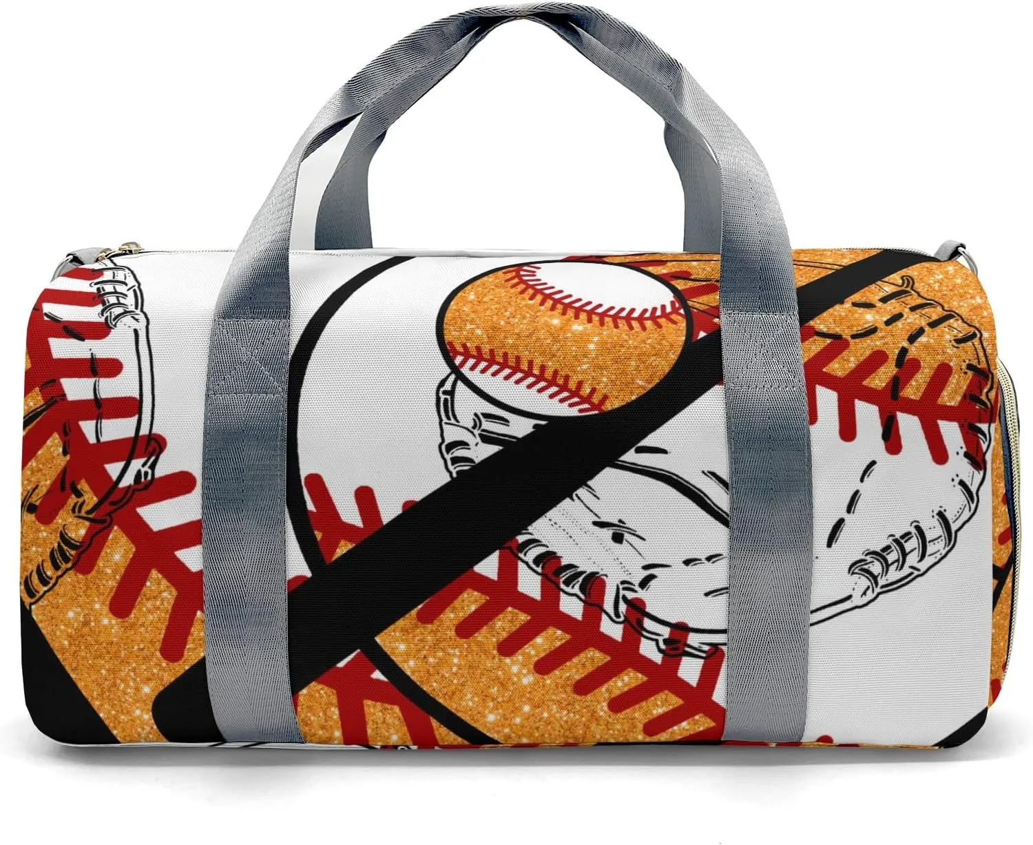 Custon Name Baseball Team Player Orange Gym Sport Yoga Duffel Bag Sport Player Travel Bag,Sport Gym Bag Personalized Gift for Travel Hand Bag Carry on Bag