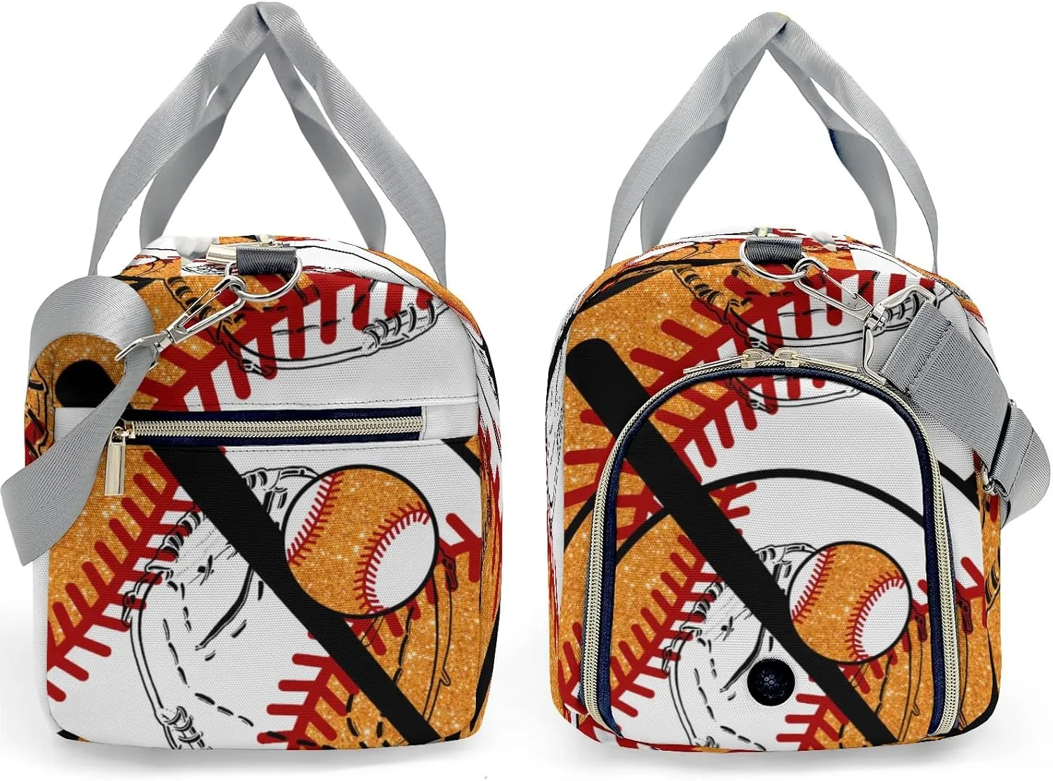 Custon Name Baseball Team Player Orange Gym Sport Yoga Duffel Bag Sport Player Travel Bag,Sport Gym Bag Personalized Gift for Travel Hand Bag Carry on Bag