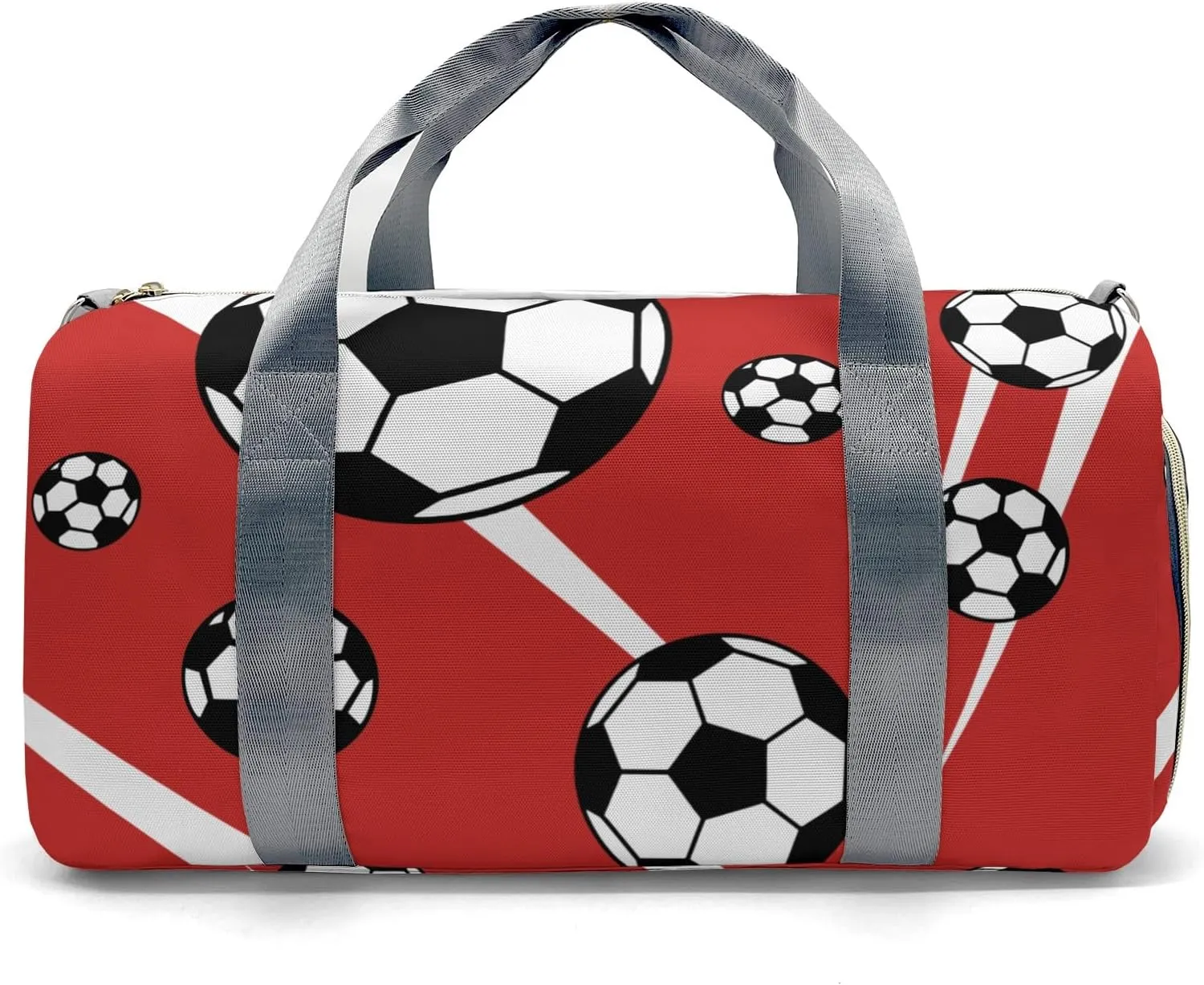 Custon Name Soccer Team Red Gym Sport Yoga Duffel Bag Sport Player Travel Bag,Sport Gym Bag Personalized Gift for Travel Hand Bag Carry on Bag