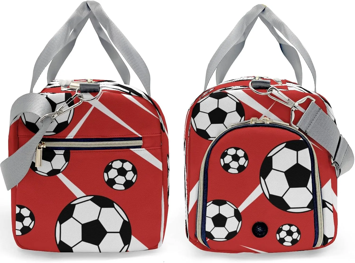 Custon Name Soccer Team Red Gym Sport Yoga Duffel Bag Sport Player Travel Bag,Sport Gym Bag Personalized Gift for Travel Hand Bag Carry on Bag