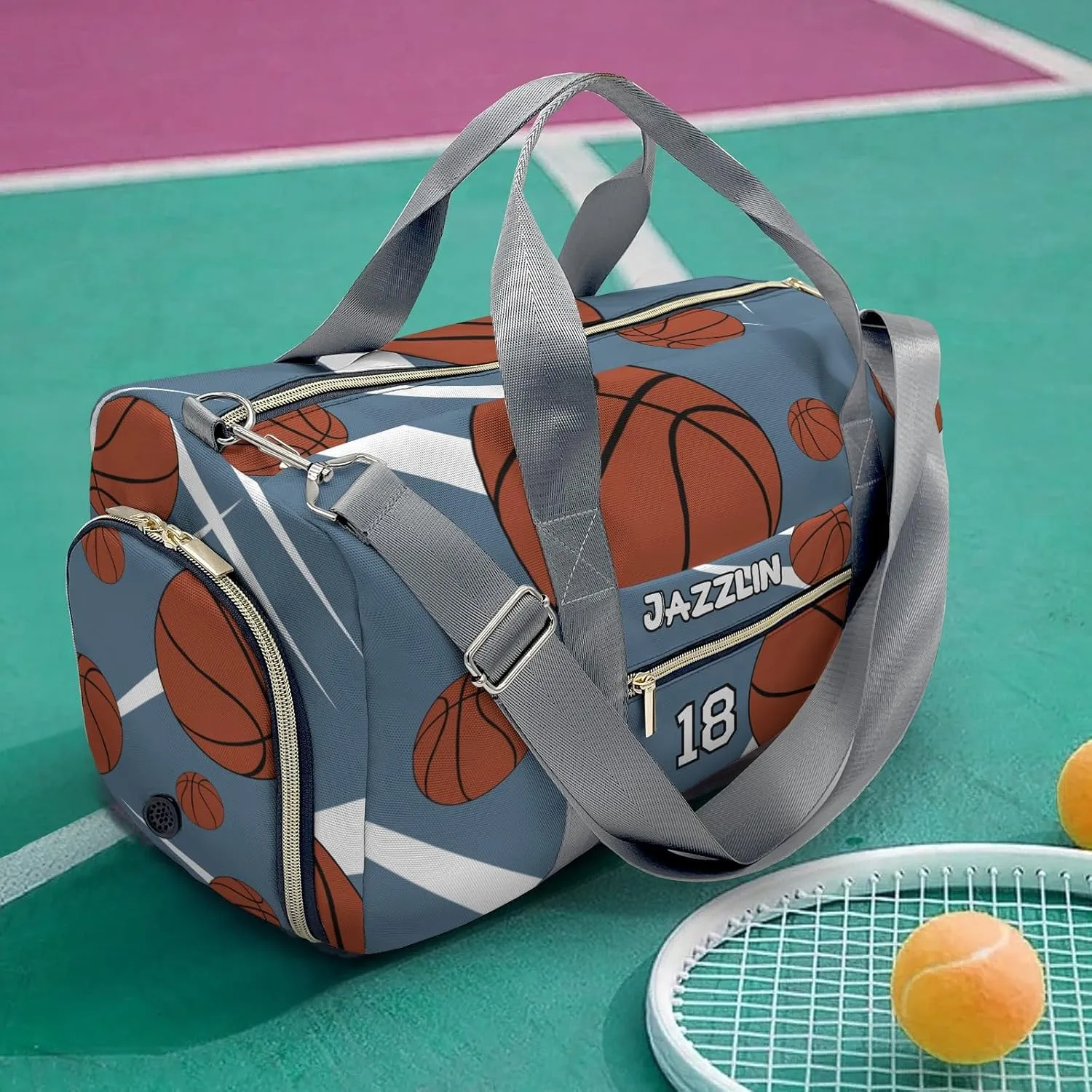 Custon Name Sport Basketball Aegean Gym Sport Yoga Duffel Bag Sport Player Travel Bag,Sport Gym Bag Gift for Travel Hand Bag Carry on Bag