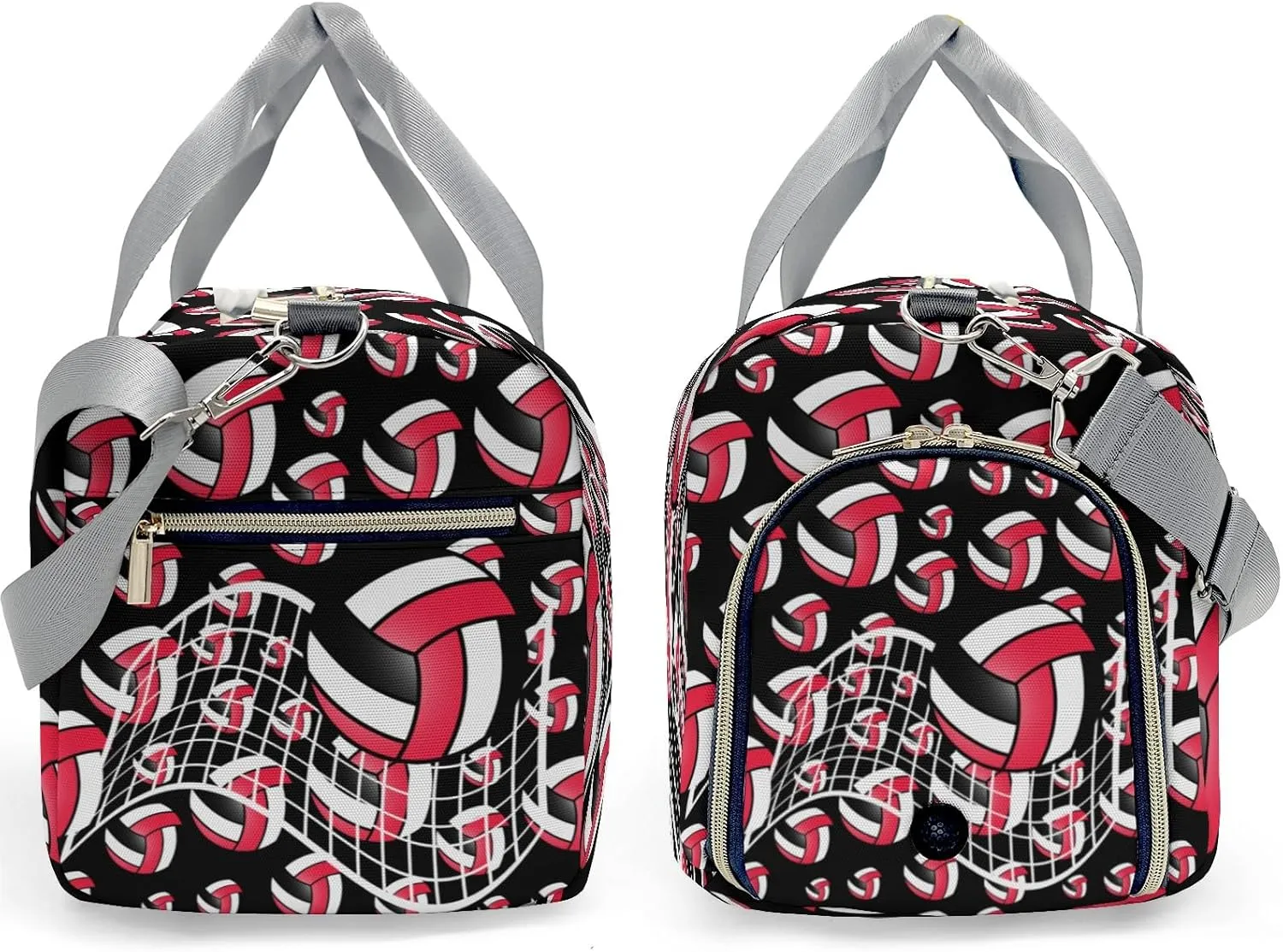 Custon Name Volleyball Red Gym Sport Yoga Duffel Bag Sport Player Travel Bag,Sport Gym Bag Personalized Gift for Travel Hand Bag Carry on Bag