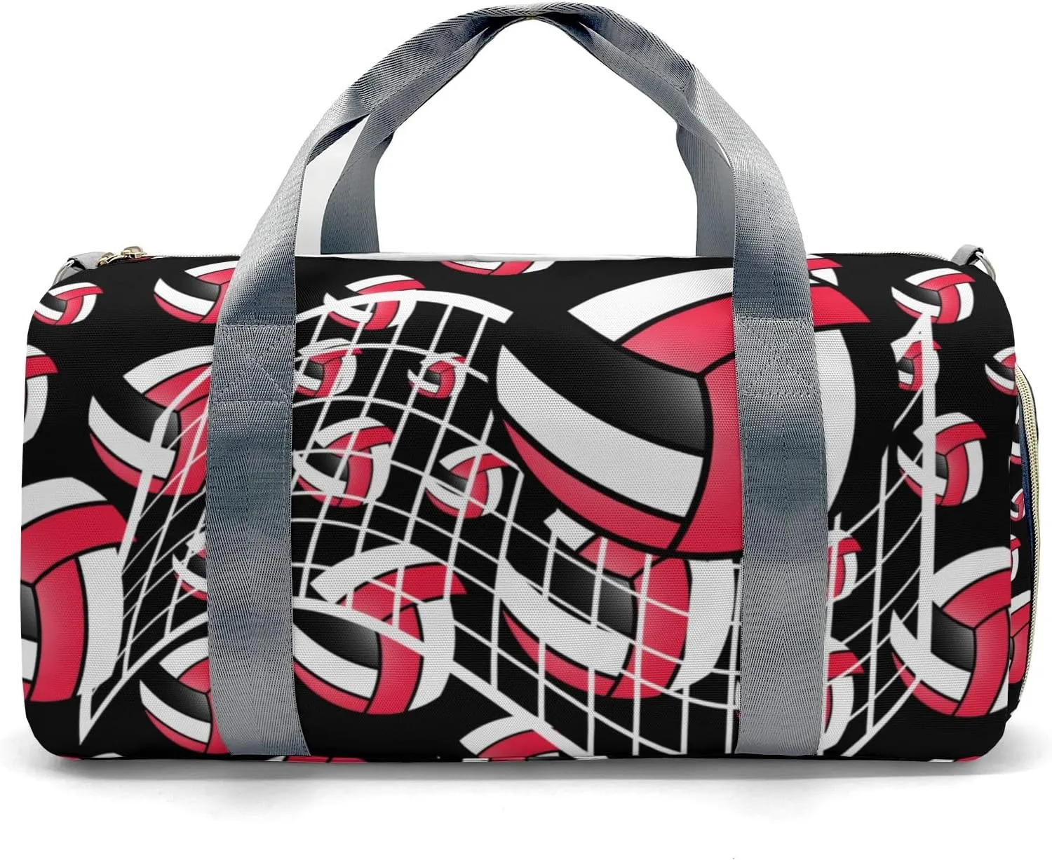 Custon Name Volleyball Red Gym Sport Yoga Duffel Bag Sport Player Travel Bag,Sport Gym Bag Personalized Gift for Travel Hand Bag Carry on Bag