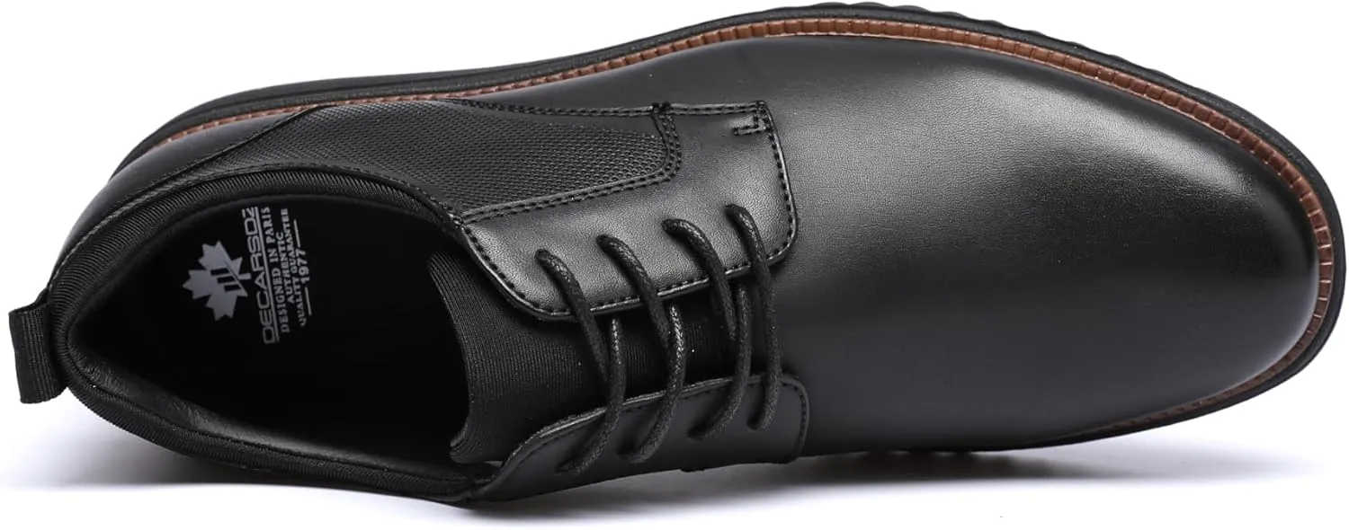 DECARSDZ Mens Classic Casual Dress Formal Oxford Lace Up Wedding Shoes
