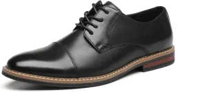 DECARSDZ Mens Classic Oxford Wingtip Modern Formal Lace Up Dress Shoes Wedding Shoe