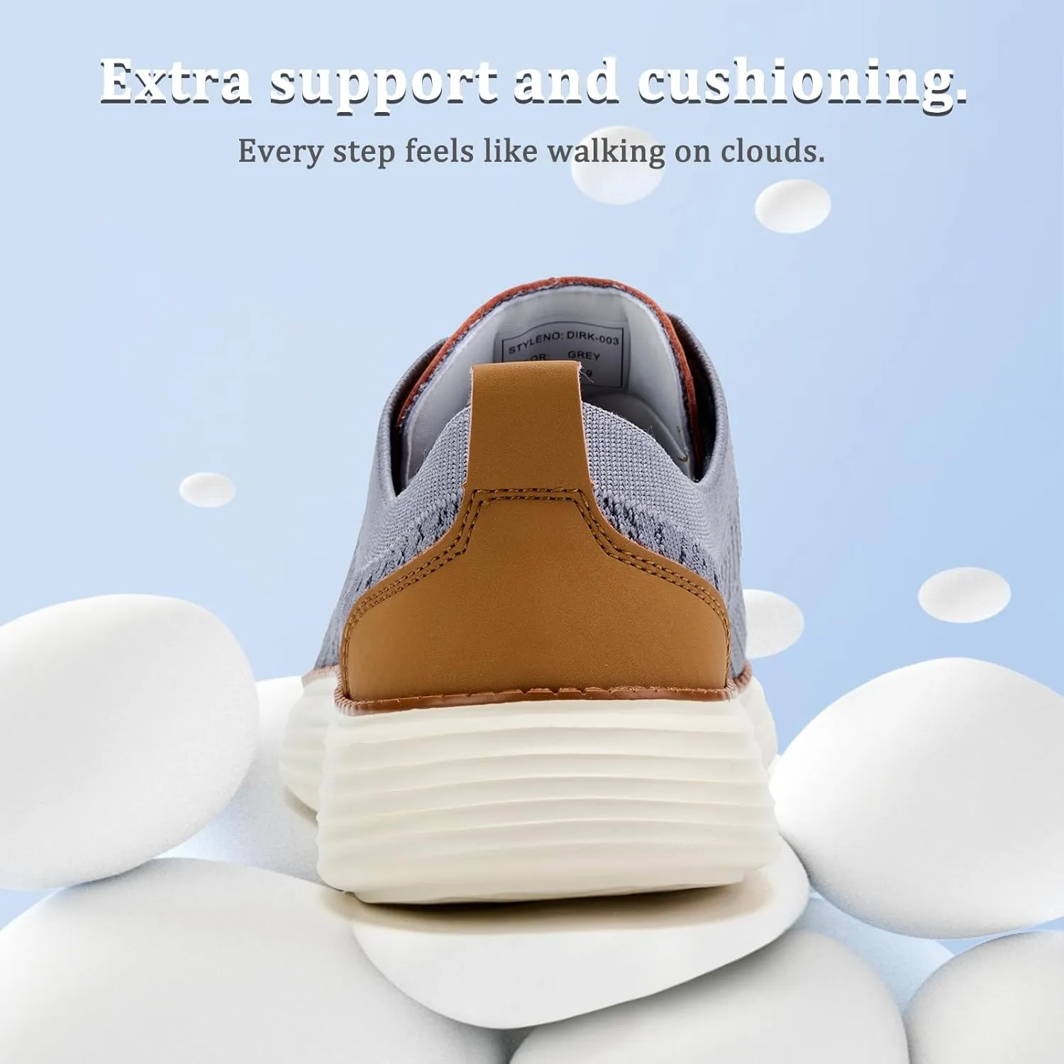 Dirk Men's Fashion Dress Sneakers Oxfords Walking Work Athletic Shoes Lightweight and Breathable for Business Casual