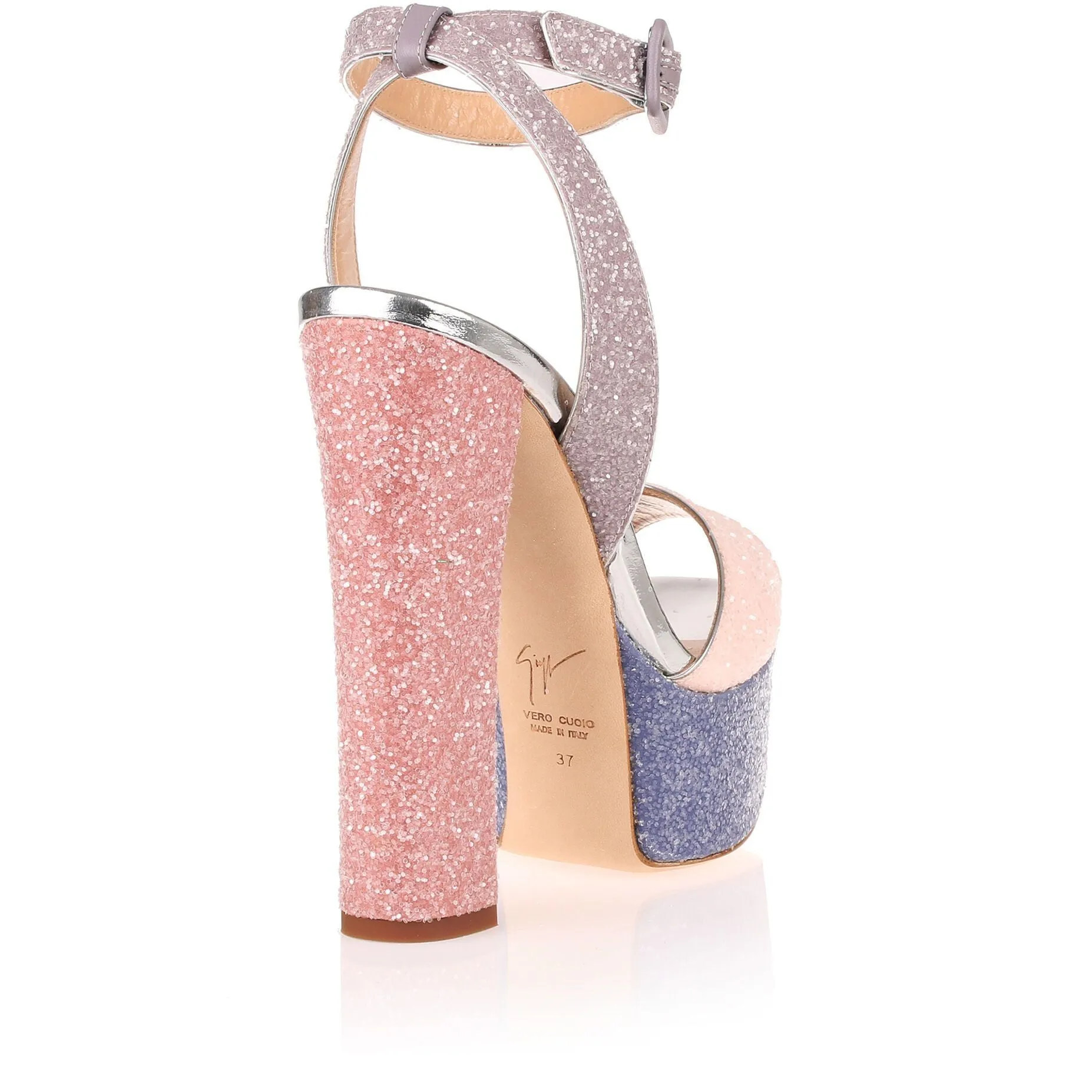 Dusty glitter platform sandal