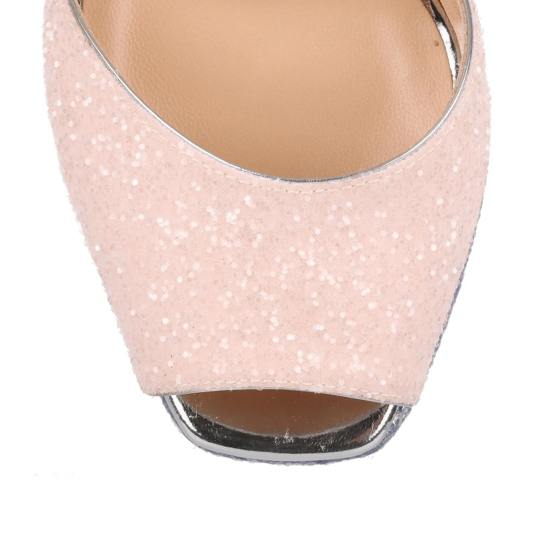 Dusty glitter platform sandal