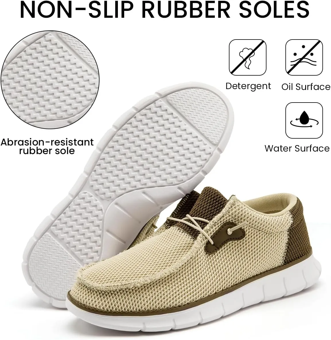 EGMPDA Mens Slip on Loafers Boat Shoes Non Slip Walking Sports Shoes Driving Shoes Casual Office Shoes Gym Lightweight Comfortable Shoes