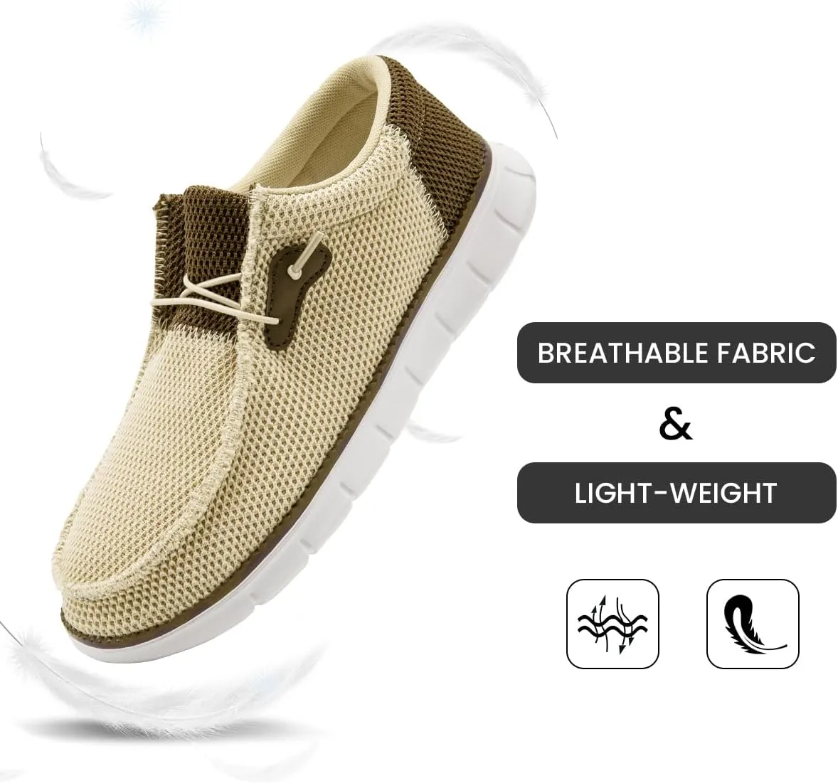 EGMPDA Mens Slip on Loafers Boat Shoes Non Slip Walking Sports Shoes Driving Shoes Casual Office Shoes Gym Lightweight Comfortable Shoes