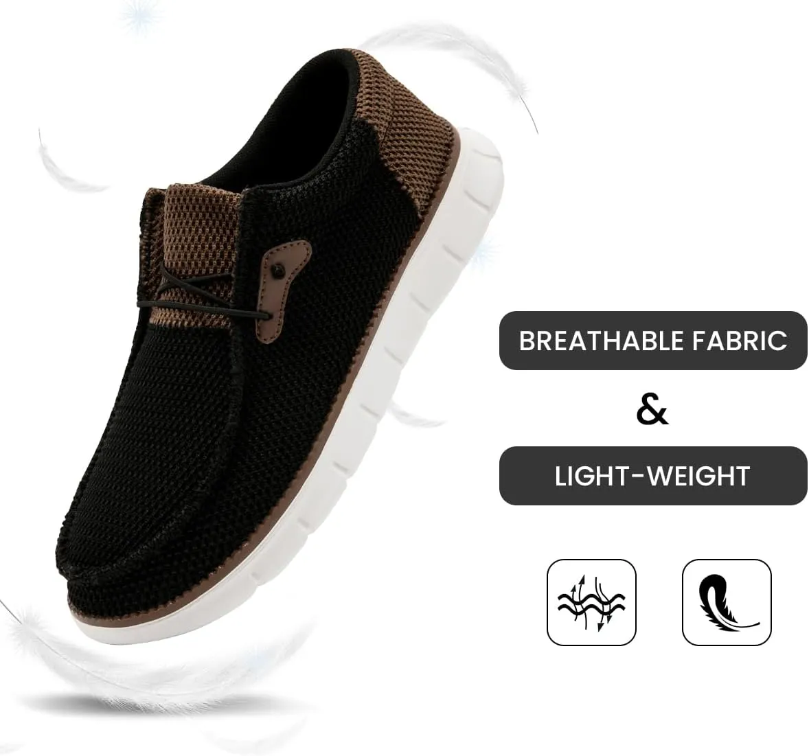 EGMPDA Mens Slip on Loafers Boat Shoes Non Slip Walking Sports Shoes Driving Shoes Casual Office Shoes Gym Lightweight Comfortable Shoes