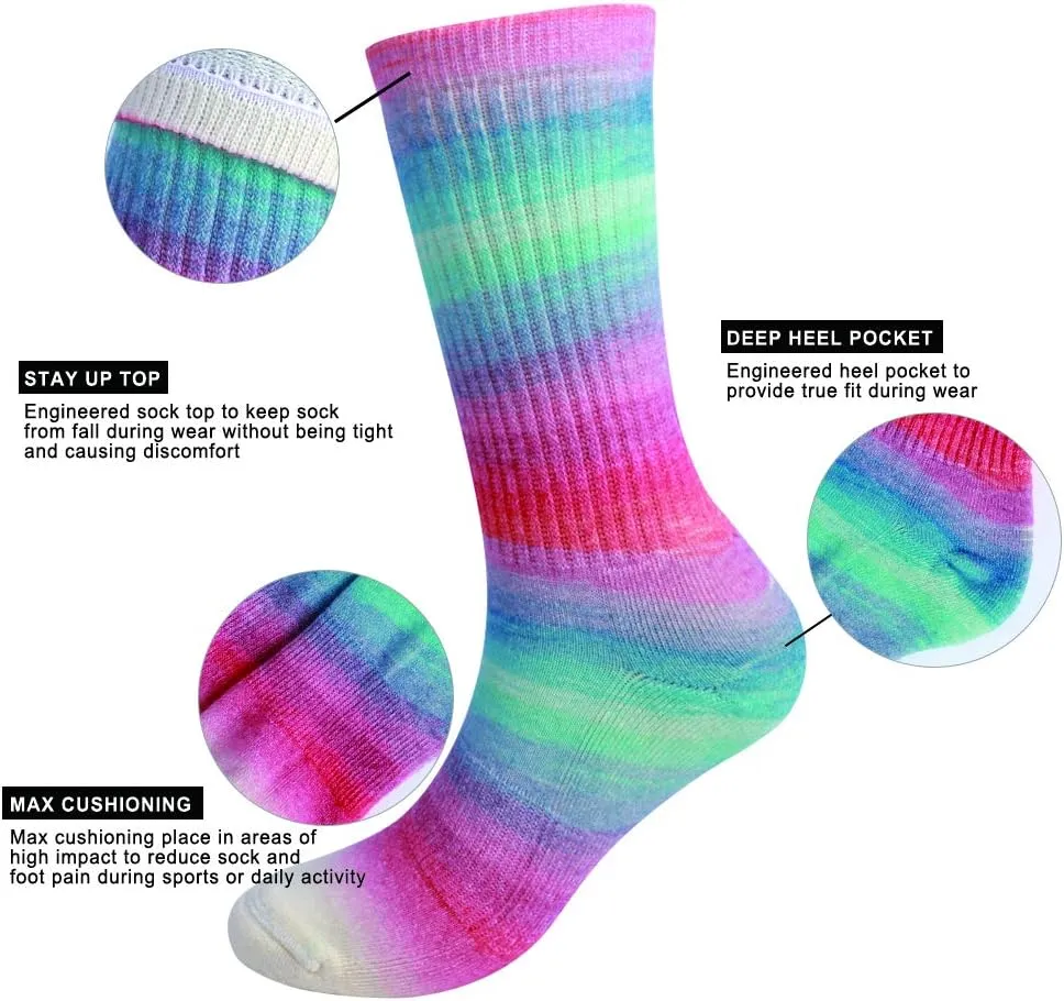 EnerWear 4 Pack Women's Merino Wool Outdoor Hiking Trail Crew Sock
