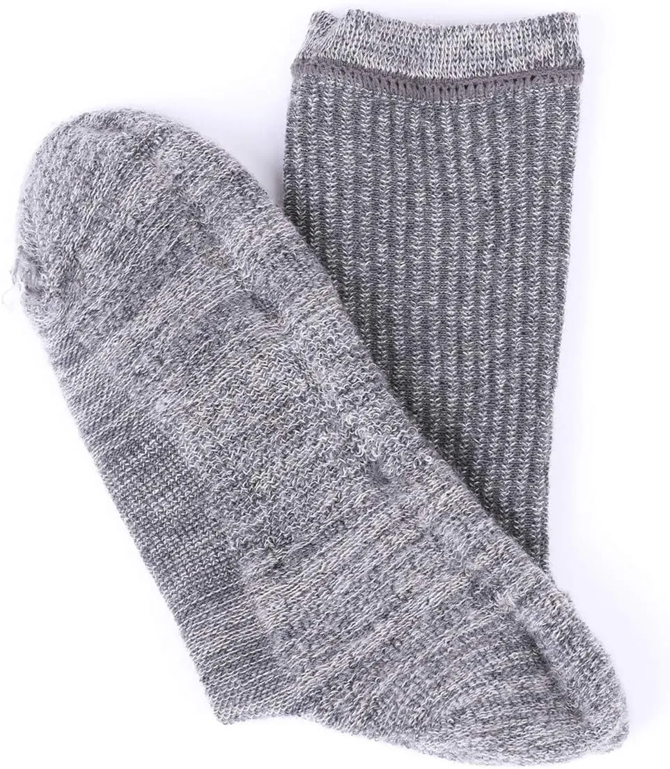EnerWear 4 Pack Women's Merino Wool Outdoor Hiking Trail Crew Sock