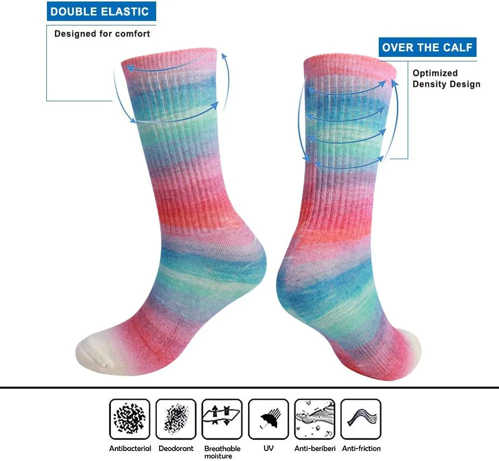 EnerWear 4 Pack Women's Merino Wool Outdoor Hiking Trail Crew Sock