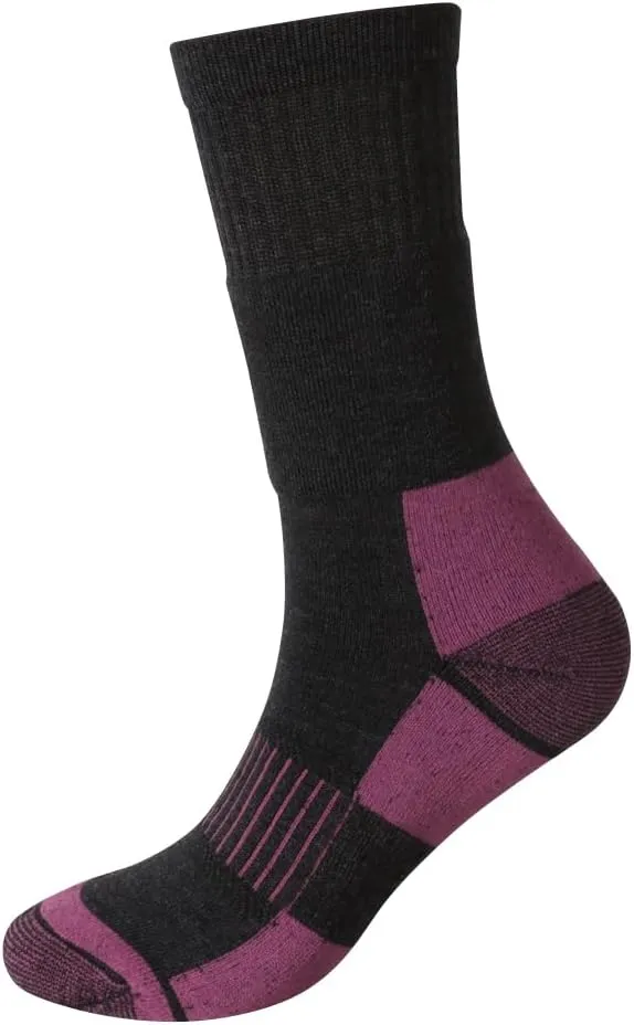 EnerWear Unisex 4/6P Pack Merino Wool Outdoor Hiking Trail Crew Sock